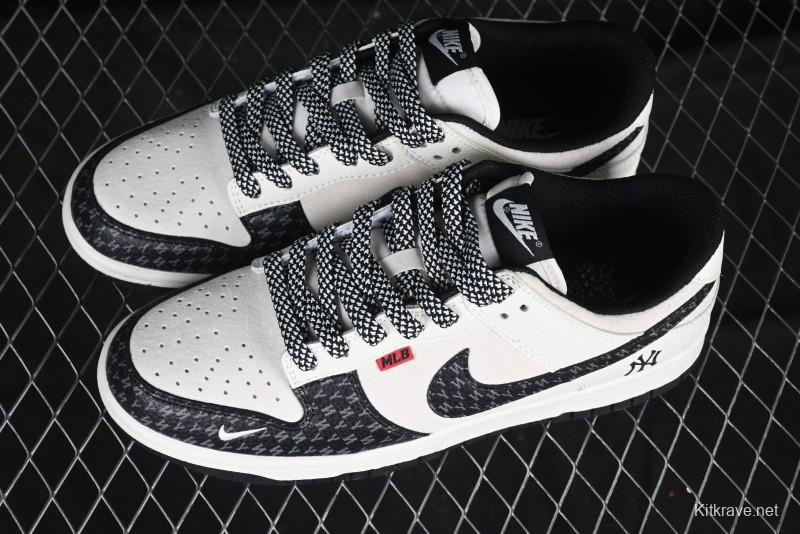 Nike SB Dunk Low MLB Collaboration Letter Patch Anniversary Custom Low-Top Casual Skate Shoes - DJ2024-121