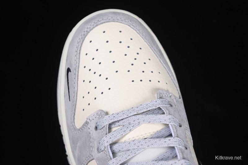 Nike SB Dunk Low The North Face Year of the Snake Grey White Grey Swoosh Anniversary Custom Low-Top Casual Skate Shoes - KK1333-019
