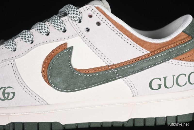 Nike SB Dunk Low Gucci Collaboration Anniversary High-End Custom Low-Top Casual Sneakers - DM6868-026