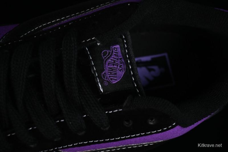Vans Classics Knu Skool Black Purple Slip-On Shoes - VN0009QCSWE