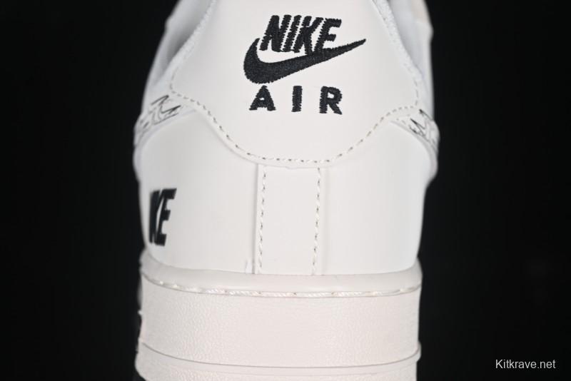 Nike Air Force 1 '07 Low Casual Sneakers with Multi-Swoosh Design - HH7518-046