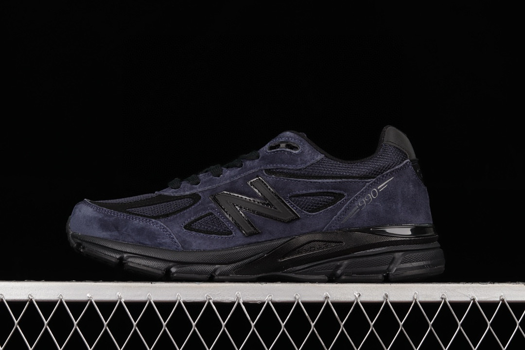 New Balance JJJJound x 990V4 Retro Running Sneakers with Suede and Mesh Upper - M990JJ4
