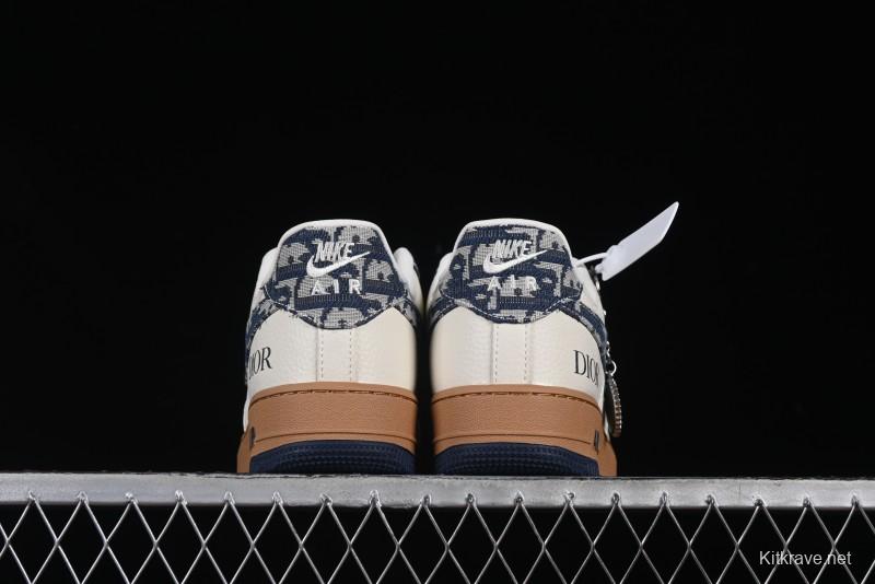 Nike Air Force 1 '07 Low Dior Collaboration Grey Knit Casual Sneakers - KK1988-052