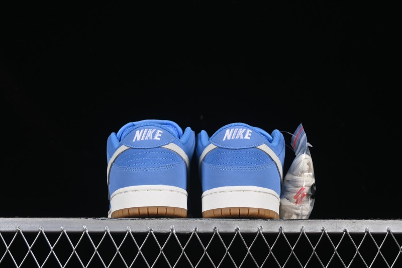 Nike SB Dunk Low Pro ISO Skateboarding Shoes in University Blue with White Swoosh - FJ1674-401