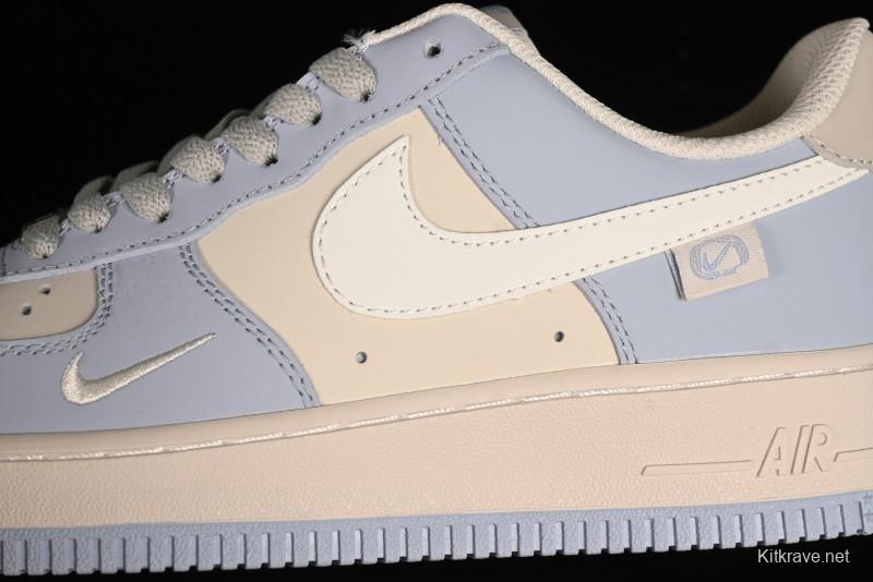 Nike Air Force 1 '07 Low Casual Sneakers in Ancient Blue with Full-Length Honeycomb Air Cushion - DB3301-199