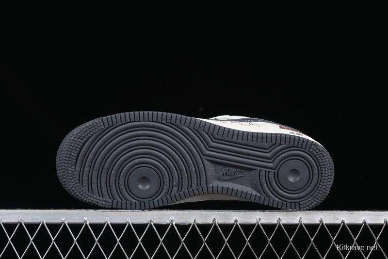 Nike Air Force 1 '07 Low Gucci Collaboration Beige Grey Pattern Low-Top Casual Sneakers - XZ6188-723