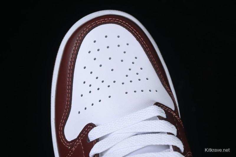 Nike Air Jordan 1 Low AJ1 White University Red Casual Sneakers - HF3148-102