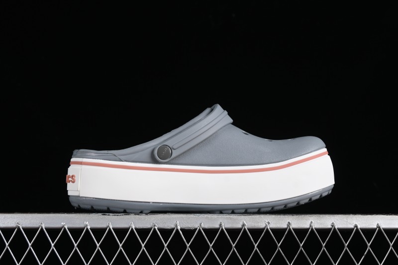 Crocs Crocband Platform Rainbow Comfortable Thick-Soled Clog Sandals - B.D4