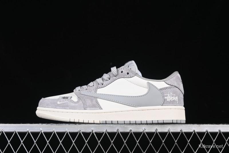 Nike Travis Scott x Fragment Design x Air Jordan 1 Low OG SP AJ1 Retro Sneakers - SJ2068-132