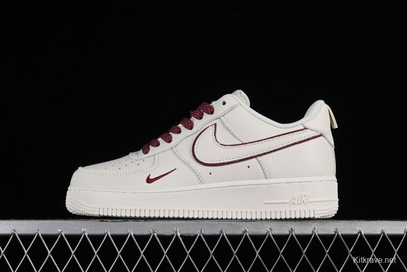 Nike Air Force 1 '07 Low Classic Burgundy Mini Swoosh Starry Sky Low-Top Casual Sneakers - MJ0319-025