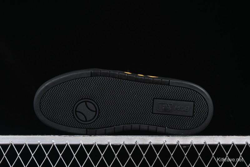 NY Yankees Black & Yellow Sneakers - Bold Logo Streetwear Shoes