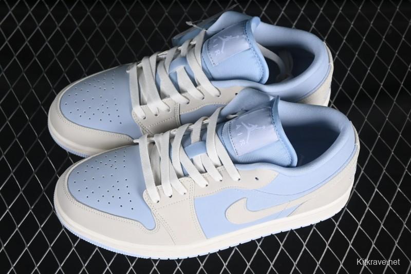 Nike Air Jordan 1 Low "Hydrogen Blue" Casual Sneakers with Retro Design - IB4003-407