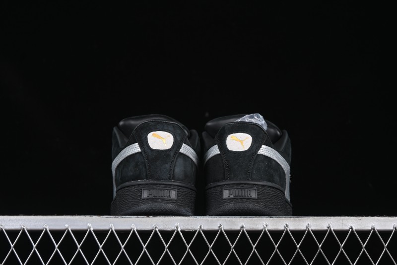 PUMA Suede XL Classic Men's Sneakers - Black with Metallic Silver Accents