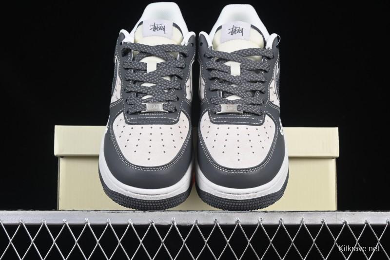Nike Air Force 1'07 Low Stussy Collaboration Star Dust Grey Low-Top Casual Sneakers - XZ6188-229