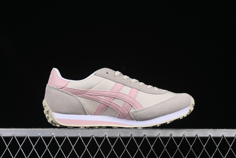 Asics Vintage-Style Sneakers - Soft Pink & Neutral Beige