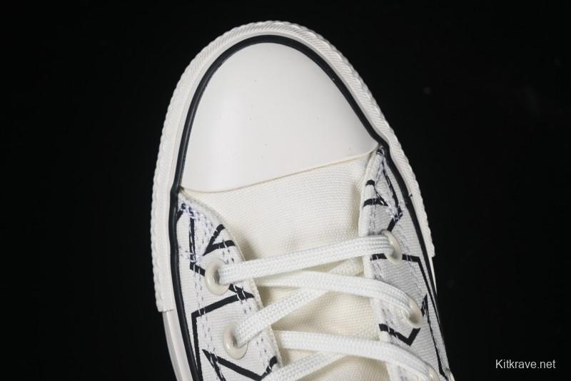 Converse Chuck 70 High Top Sneakers with Star Patch and Thick Sole - 581672C