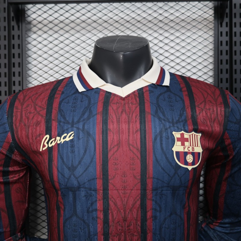 Player Version 25/26 Modernist FC Barcelona Polo Long Sleeve Jersey