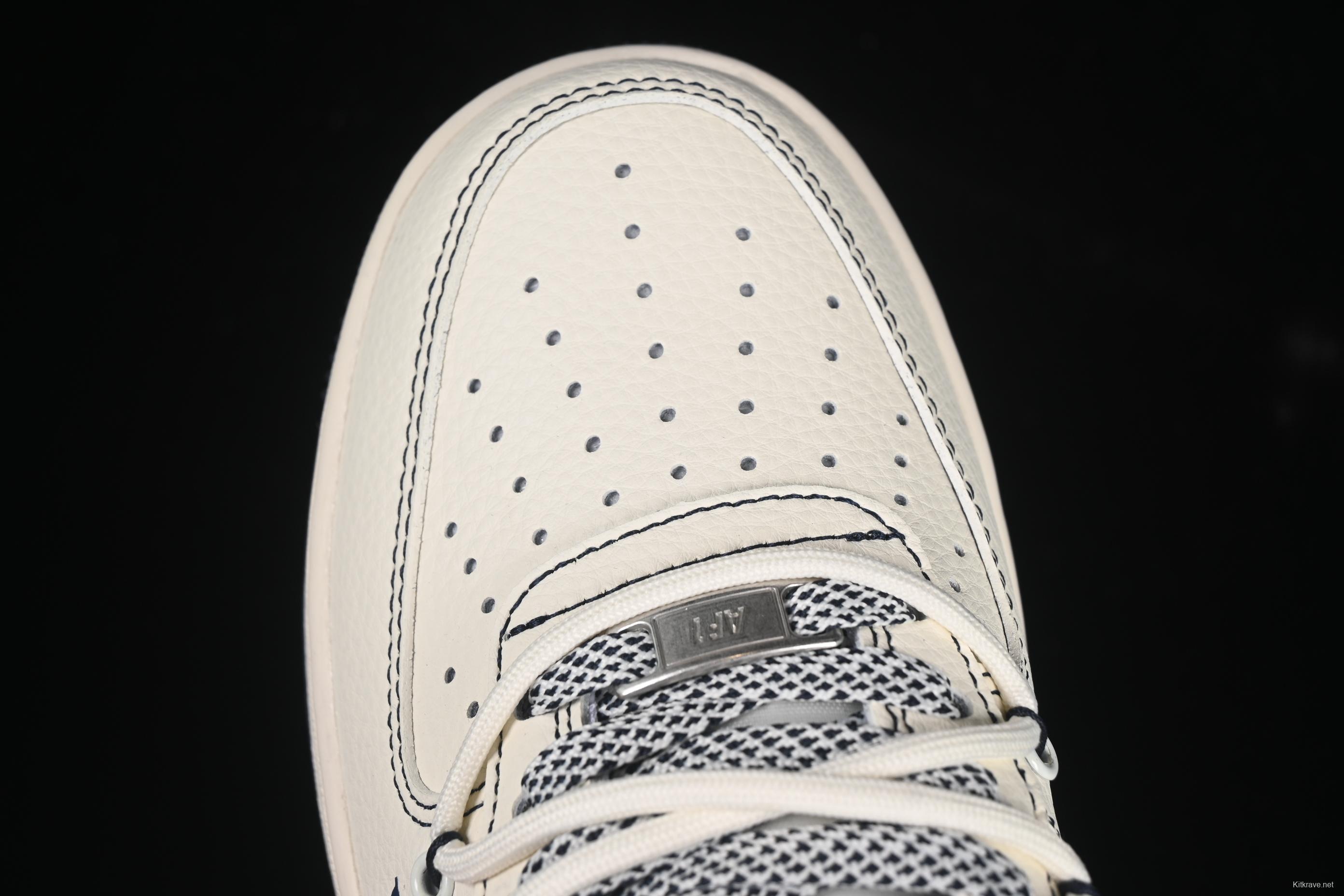 Nike Air Force 1 '07 Low LV Collaboration Black Denim Hook Drawstring Casual Sneakers - DM6868-060