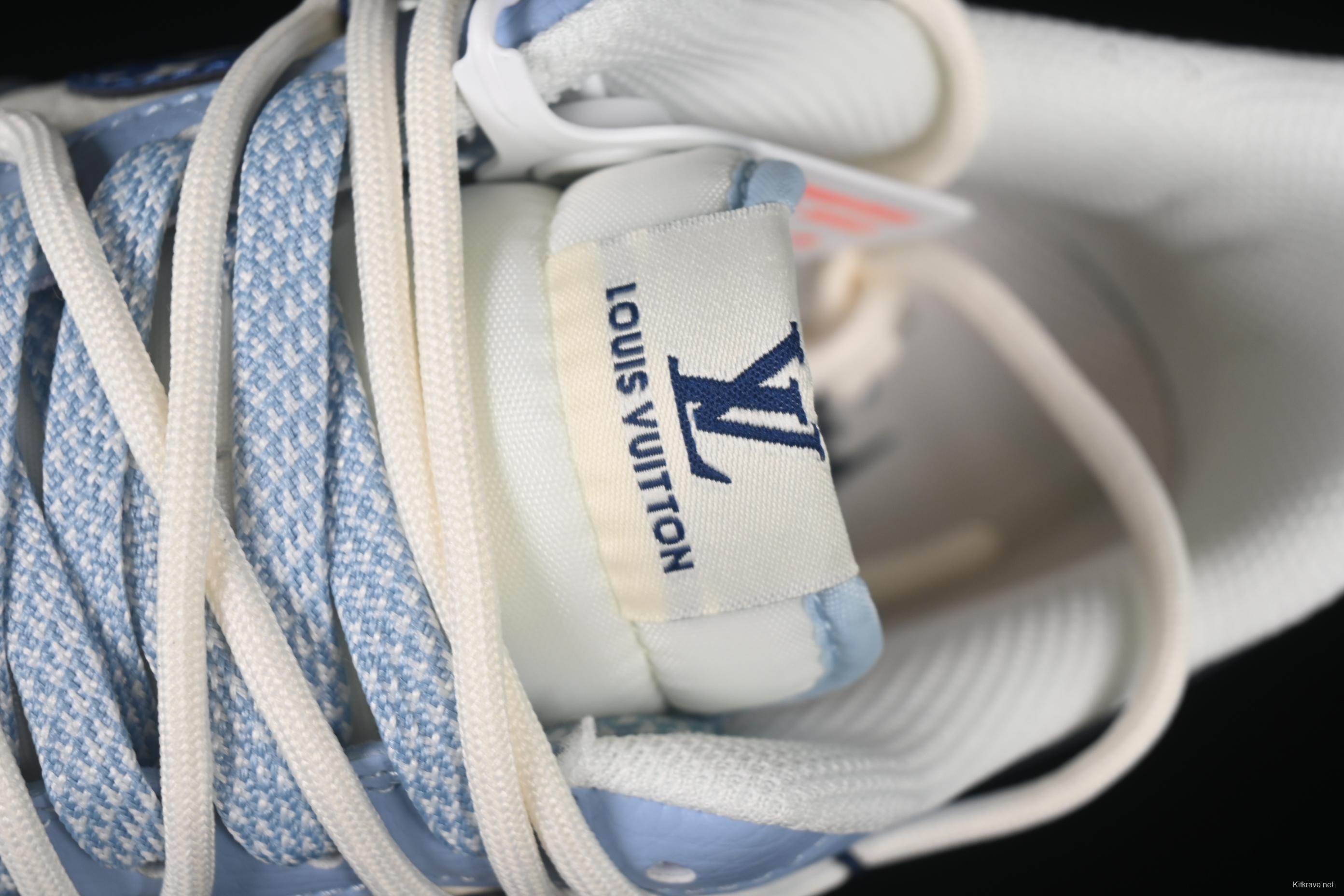 Nike Air Force 1 '07 Low LV Collaboration University Blue Drawstring Casual Sneakers - DM6868-059