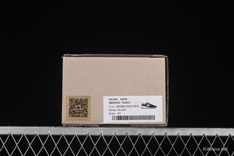 Golden Goose Marathon Comfortable Low-Top Lifestyle Sneakers in White Black - H8D4