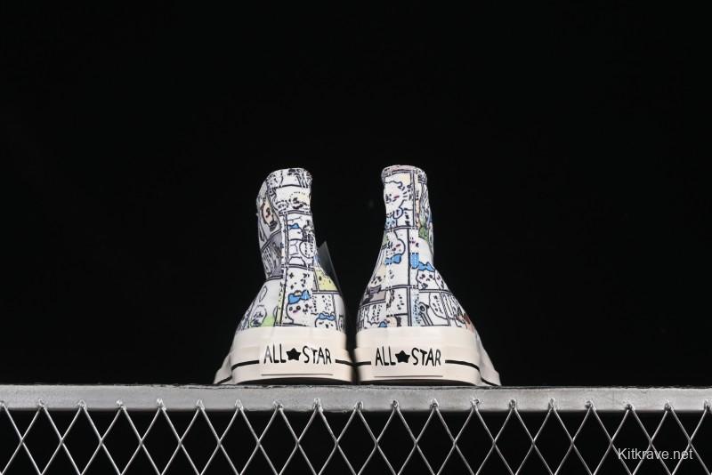Converse Chiikawa x Converse All Star CM Hi Usagi Emoji Collaboration High Top Casual Sneakers - 1SE426