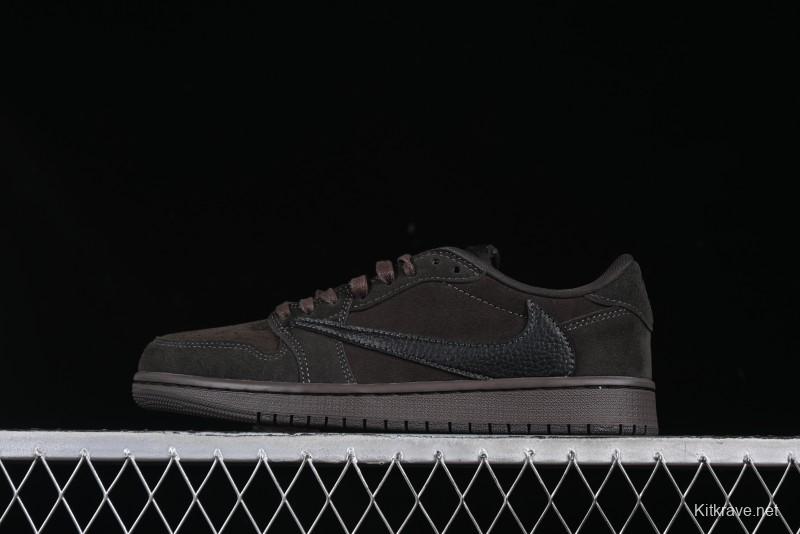 Nike Travis Scott x Air Jordan 1 Low OG AJ1 Reverse Swoosh Sneakers - DM7866-202