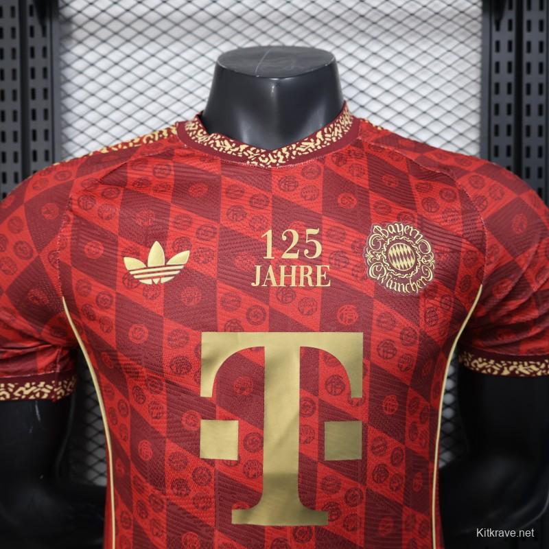 Player Version 25/26 Bayern Munich 125Th Anniversary Red Jersey