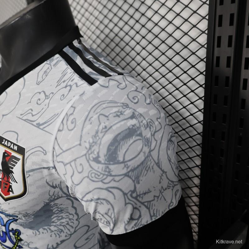 Player Version 2025 Japan White with One Piece Gear 5 Design Jersey