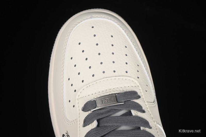 Nike Air Force 1 '07 Low Stussy Collaboration Render Red Swoosh Casual Sneakers - XS1958-573