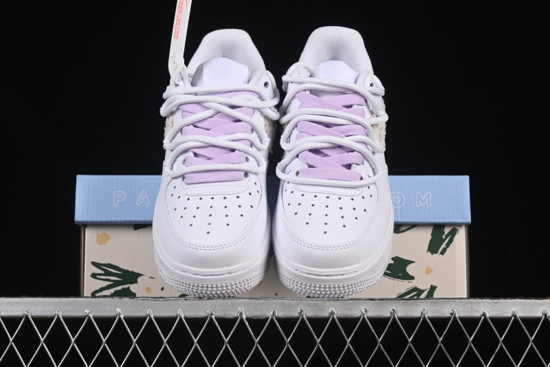 Nike Air Force 1'07 Low Purple Chanel-Inspired Casual Sneakers - DH9999-556