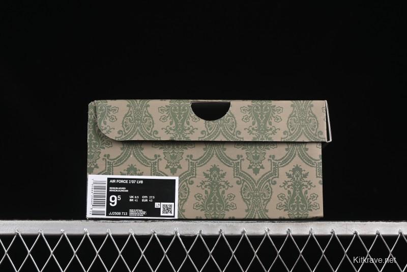 Nike Air Force 1'07 Low Gucci Collaboration Blue Red Swoosh Casual Sneakers - JJ2508-713