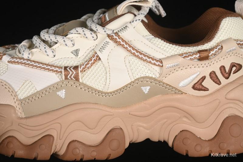 Fila Heritage Fluid Cat Paw 5.0 Retro Dad Shoes with Lace-Up Design - F12W442115FAS