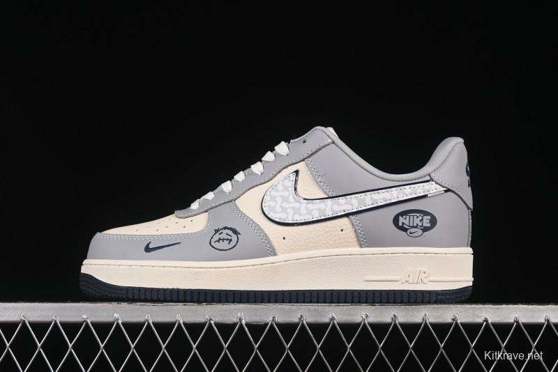 Nike Air Force 1 '07 Low Kaws Collaboration Beige Grey Casual Sneakers - KK1988-077