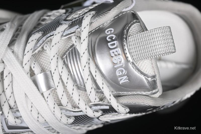 GG-CC Star-Design Lace-Up Hollow-Out Platform Sneakers with 5cm Height Boost - G25U9789