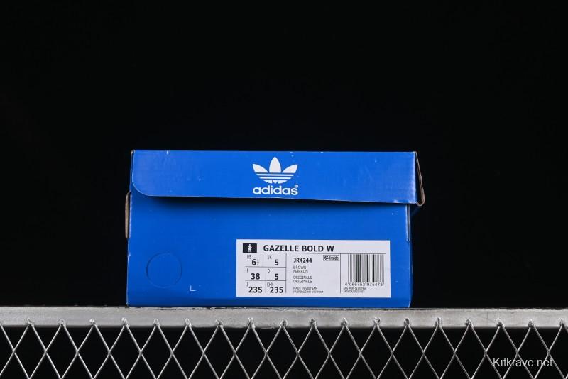 Adidas Originals Gazelle Bold JR4244 Collaboration Low-Top Platform Sneakers with Slip-Resistant Durable Sole