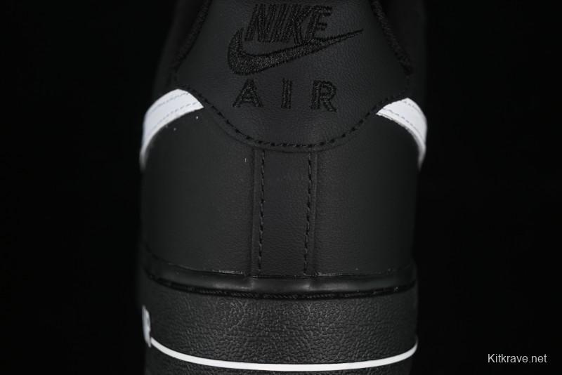 Nike Air Force 1 '07 Low Casual Sneakers in Black & White with Hemp Rope Detailing - ZH0316-073