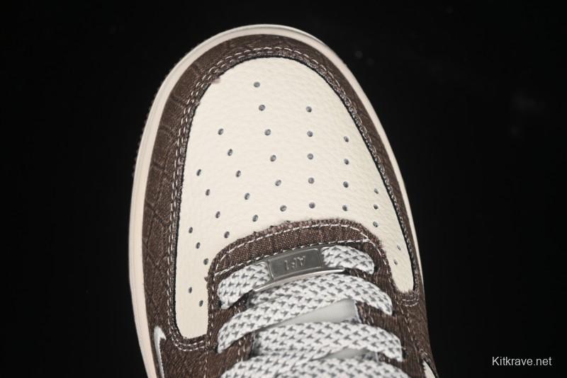 Nike Air Force 1 '07 Low LV Collaboration Beige Grid Casual Sneakers - XS1958-552