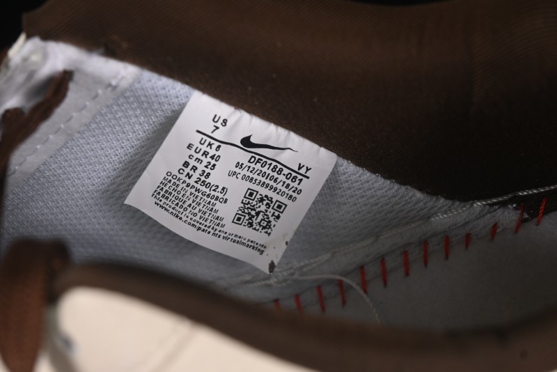 Nike Air Force 1 '07 Low BAPE Collaboration Beige Brown Graffiti Swoosh Casual Sneakers - DF0188-061