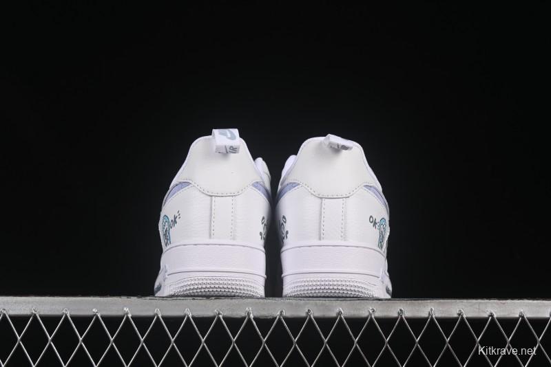 Nike Air Force 1'07 Low "Sesame Street" Custom Casual Sneakers - FB8971-080