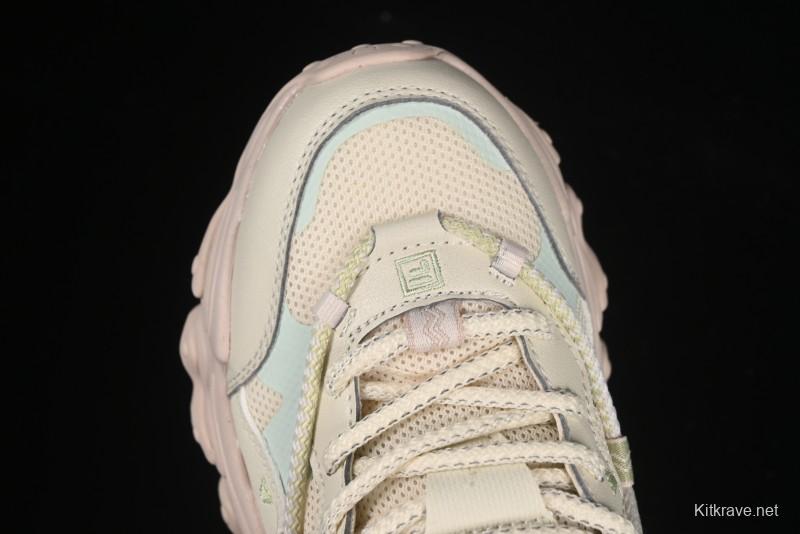 Fila Heritage Fluid Cat Paw 5.0 Vintage Dad Shoes with Lace-Up Design - F12W432101FAP