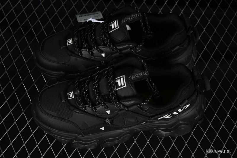 Fila Heritage Fluid Cat Paw 5.0 Retro Dad Shoes with Lace-Up Design - F12M412105FBK