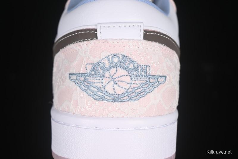 Nike Air Jordan 1 Low AJ1 Carving Pink Low-Top Casual Lifestyle Sneakers - IB8859-101