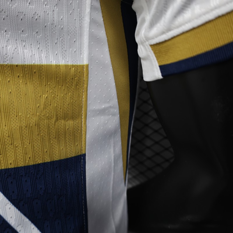 Player Version 25/26 Club America Away White with Navy and Gold Eagle Crest Jersey