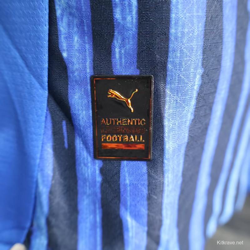 Player Version 25/26 Al Hilal Home Blue with Vertical Stripes Jersey