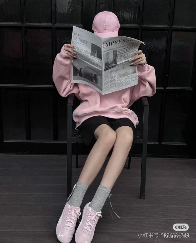 2025 Women Puma Pink White Suede Sneakers