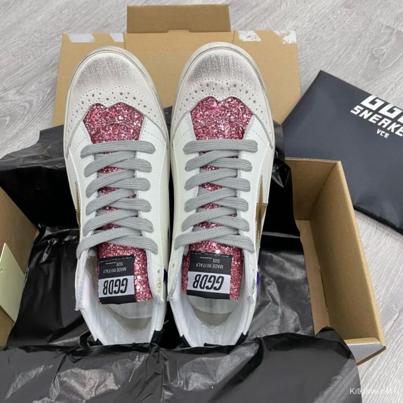 2024 Unisex GGDB White Purple Gold Leather High Top Sneakers MJ00300