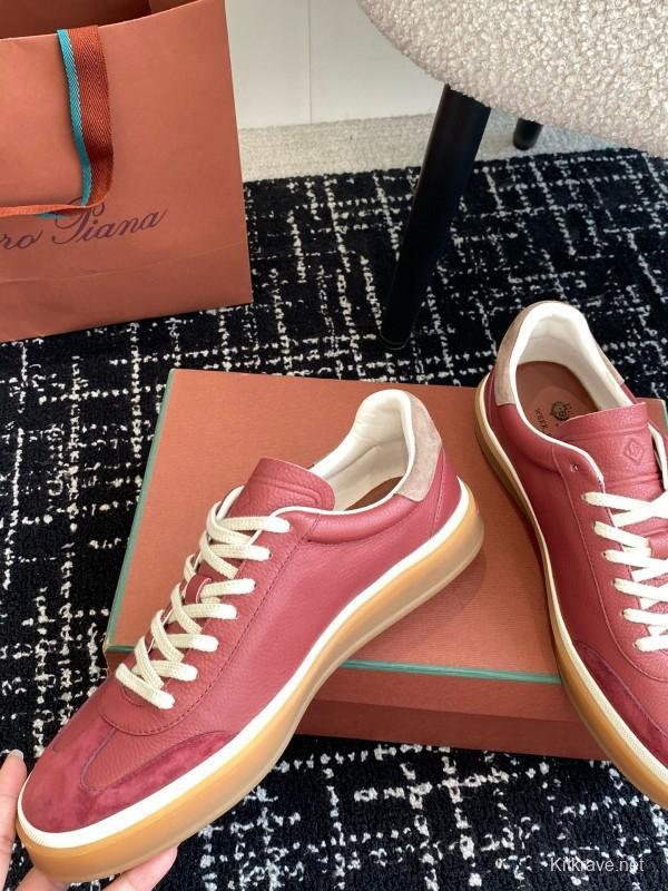 2024 Unisex LP Red Pink Leather Sneakers MJ00320