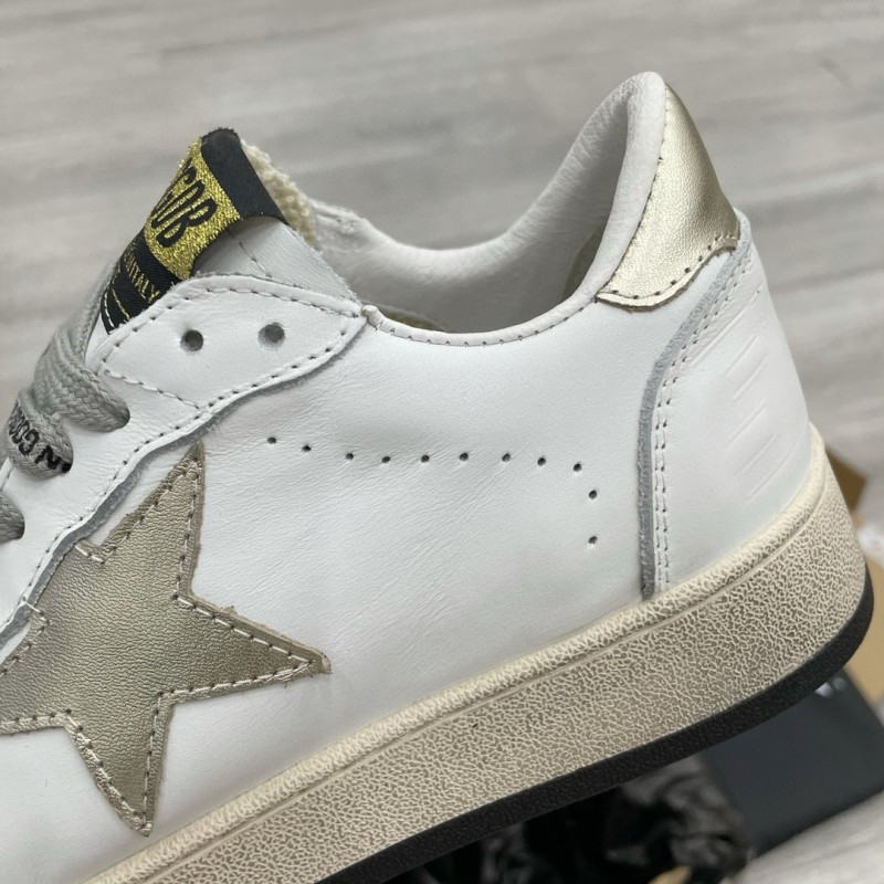 2024 Unisex GGDB White Gold Leather Sneakers MJ00260