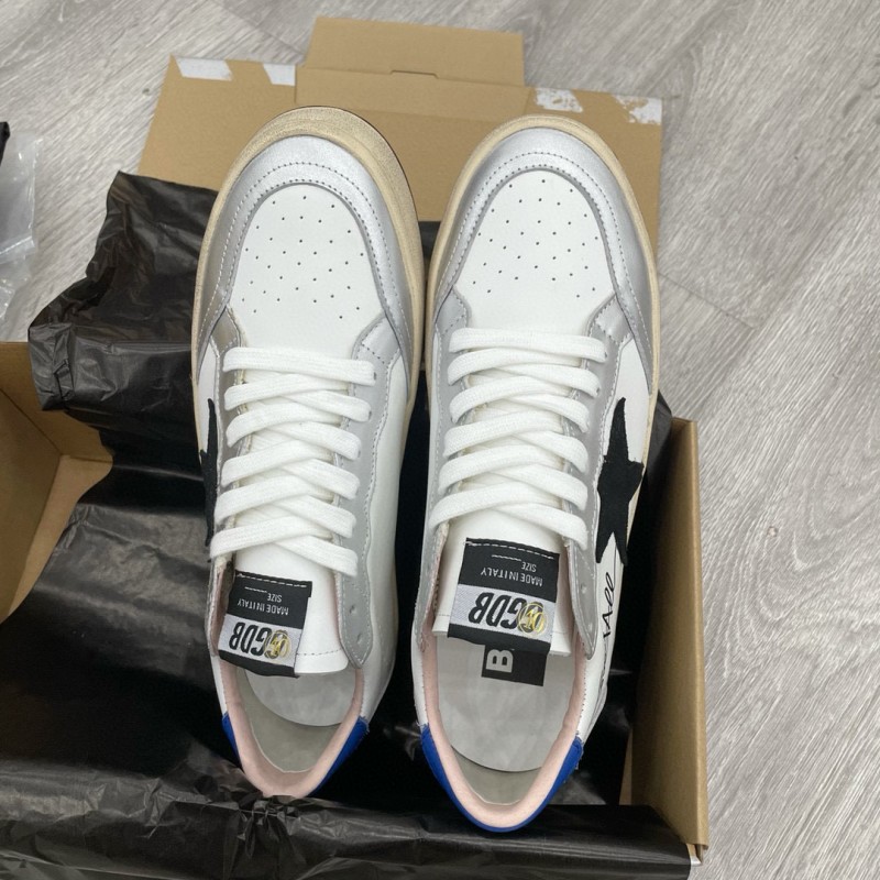 2024 Unisex GGDB White Grey Blue Leather Sneakers MJ00260
