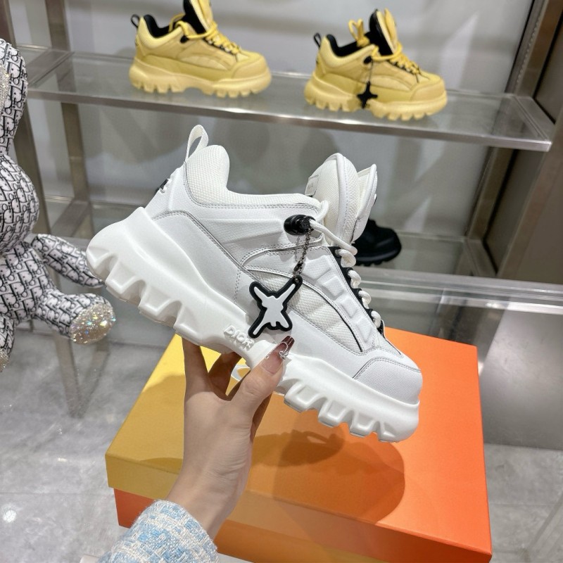 2024 Unisex Dior White Leather Sneakers MJ00380